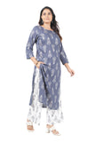 Women's Rayon Kurti and Plazzo printed set for Women