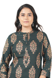 Women's Rayon Straight Cut Kurta/Kurti with Gold Patchwork