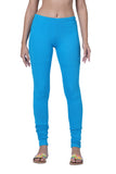 100% Cotton Lycra Super Combed 4-way Stretchable Premium Leggings for women - Turquoise Blue