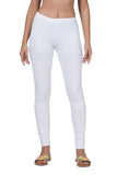 100% Cotton Lycra Super Combed 4-way Stretchable Premium Leggings for women - White