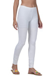 100% Cotton Lycra Super Combed 4-way Stretchable Premium Leggings for women - White