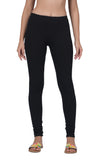 100% Cotton Lycra Super Combed 4-way Stretchable Premium Leggings for women - Black