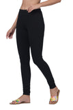 100% Cotton Lycra Super Combed 4-way Stretchable Premium Leggings for women - Black