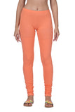 100% Cotton Lycra Super Combed 4-way Stretchable Premium Leggings for women - Peach