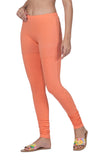 100% Cotton Lycra Super Combed 4-way Stretchable Premium Leggings for women - Peach