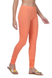 100% Cotton Lycra Super Combed 4-way Stretchable Premium Leggings for women - Peach