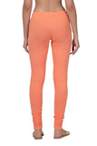 100% Cotton Lycra Super Combed 4-way Stretchable Premium Leggings for women - Peach